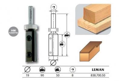 LEMAN Fraise &agrave; affleurer ou &agrave; chanfreiner  - 838.700.50