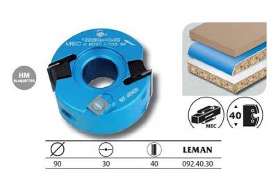 LEMAN Porte outils 40 mm a profiler toupie arbre 30 mm - 
