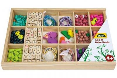 LENA  ensemble de perles en bois pour l'artisanat filles 405-pi&egrave;ce