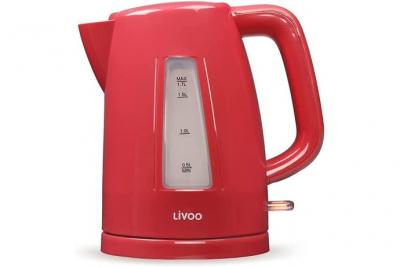 LIVOO Bouilloire &eacute;lectrique sans fil 1.7 l rouge