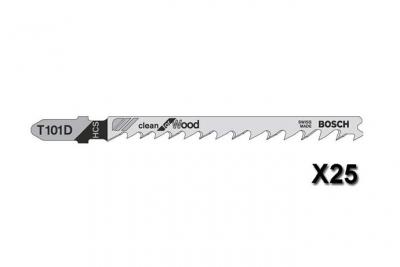 BOSCH  25 Kit De Lames De Scie Sauteuse Pour Bois T101d - 