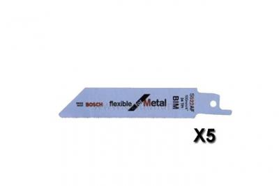 BOSCH  Lame de scie sabre courte flexible pour m&eacute;tal S522AF - x 5