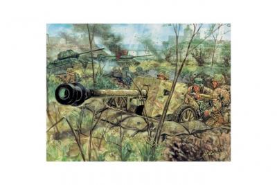 ITALERI Maquette  PAK 40 Canon antichar allemand avec servants-1/72 - M