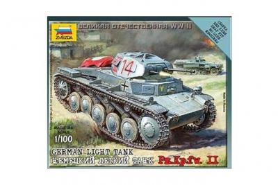 ZVEZDA Maquette  Panzer II (&agrave; assembler sans colle)- 1/100 - Maquette