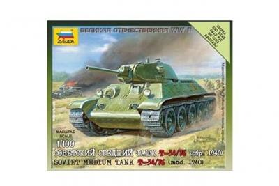 ZVEZDA Maquette  T-34 sovi&eacute;tique- 1/100 - Maquette militaire