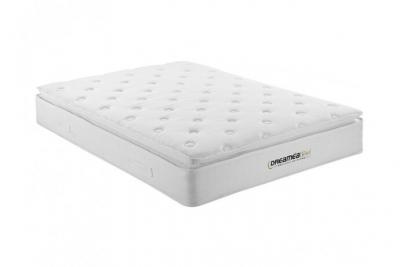VENTE UNIQUE Matelas anti-feu ressorts ensach&eacute;s et surmatelas i