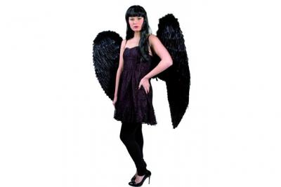 BOLAND Maxi Ailes D'ange Avec Plumes Noires De 120 Cm - Noir - Taille Unique