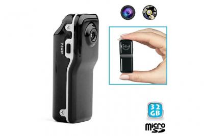 YONIS Mini camera sport espion portable d&eacute;tection sonore USB Micro SD 32 Go