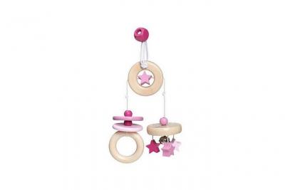 SELECTA  SPIELZEUG Bully Button Mini Mobile - Etoile rose - D&egrave;s 12 Mois