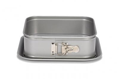 PATISSE Moule &agrave;&nbsp; manqu&eacute; carr&eacute; en acier rev&ecirc;tu bord haut 24cm silver top