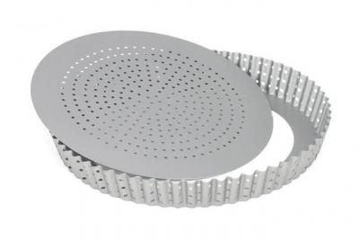 PATISSE  moule a tarte perfor&eacute; antiadh&eacute;sif en acier revetu - 28 cm 03573