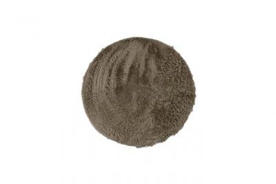 THEDECOFACTORY NEO YOGA - Tapis lavable &agrave; base fine et souple extra doux taupe diam.90