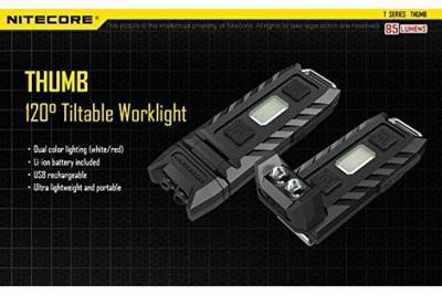 NITECORE  Thumb Leo Lampe de Poche Rechargeable Mixte Adulte, Noir