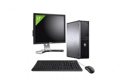 DELL Ordinateur  Optiplex 760 Desktop + Ecran 17'' - Gris - Intel Core Duo E5200 / 2.5 GHz - RAM 2 Go - HDD 80 Go - DVD - Gigabit Ethernet - Windows Vista Professionnel 