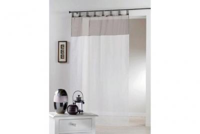 Panneau a passants 140 x 240 cm voile bicolore duo Blanc/Gris