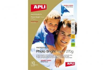 AGIPA Papier Photo Brillant A4 270 Grammes R/V 10 Feuilles 