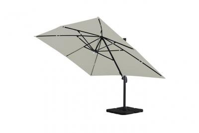 AVRIL PARIS Parasol d&eacute;port&eacute; rotatif aluminium avec LED 3x4m beige