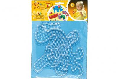 HAMA - Plaques pour perles &agrave; repasser -  Maxi : Dinosaure/Avion 