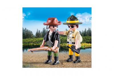 Playmobil Wild Life 9217 DuoPack Garde forestier et braconnier