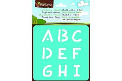 AVENUE MANDARINE Pochoirs - Set de 6 pochoirs : Alphabet
