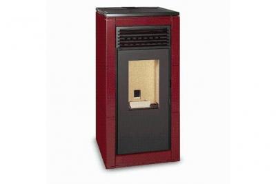 ESCALOR  Po&ecirc;le &agrave; granul&eacute;s ISABELLA 10kW rouge A+ Conforlux