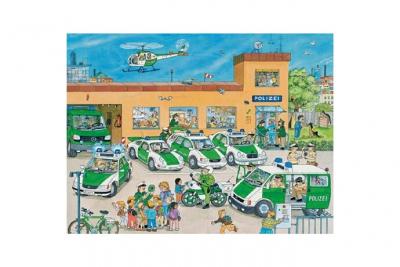 RAVENSBURGER Puzzle 100 Pi&egrave;ces : Pi&egrave;ces XXL - Au Commissariat, 