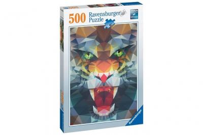 RAVENSBURGER Puzzle 500 Pi&egrave;ces  Lion de polygone 