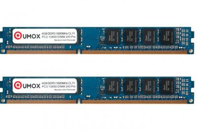 QUMOX  8Go (2x 4Go) DDR3 1600 1600MHz PC3-12800 (240 broches) DIMM pour ordinateur de bureau