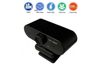 QUMOX Webcam 1080P Full HD Streaming avec Microphone pour ordinateur de bureau portable Windows 10, Windows 7/8, Windows 2000, Mac OS X, Android TV, etc, Skype, OBS, YouTube, Facebook, Twitter, Twitch 