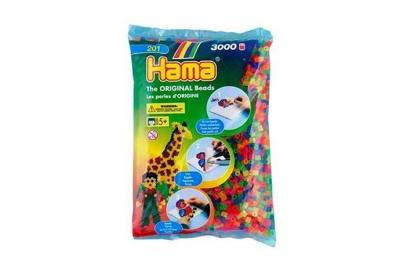 HAMA Sachet de 3000 perles midi m&eacute;lange n&eacute;on - 