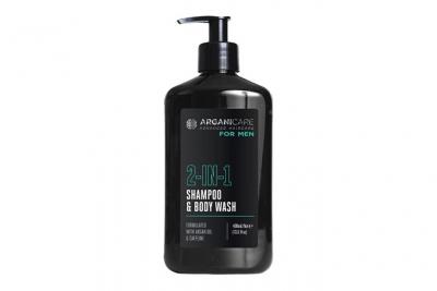 ARGANICARE Shampoing et gel douche 2-en-1 Homme &eacute;nergisant  400 ml