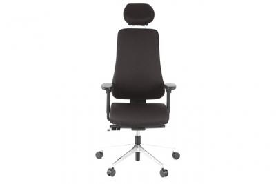 Si&egrave;ge de bureau / Si&egrave;ge de direction PRO-TEC 400, tissu noir, alu poli