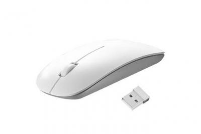 YONIS Souris Optique Laser Ultra-Mince Sans Fil 2.4 Ghz Avec Mini R&eacute;cepteur USB Blanc -  