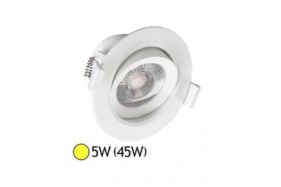 MIIDEX LIGHTING Spot led 5w (45w) orientable blanc chaud 3000&deg;k alim int&eacute;gr&eacute;e