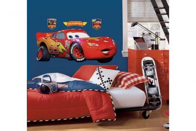 ROOMMATES  Sticker g&eacute;ant CARS repositionnable 45,7cm x 101,6cm