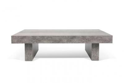 Delamaison Jinto Table, Aspect b&eacute;ton, Gris, 94 x 62 x 25 cm