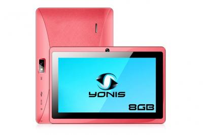 YONIS Tablette 7 Pouces Tactile Ips Quad Core Wifi Bluetooth Android Micro SD 8Go Rose -  