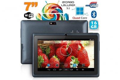 YONIS Tablette Tactile 7 Pouces Quad Core Bluetooth 1Go Ram Android Lollipop 16Go Noir -  