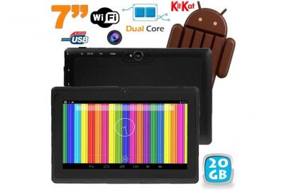 YONIS Tablette Tactile Android 4.4 Kitkat 7 Pouces Dual Core Dual Cam Flash Noire 20Go -  