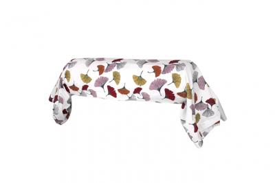 LINNEA  Taie de traversin 140x43 cm Percale Pur Coton Ginkgo Rose