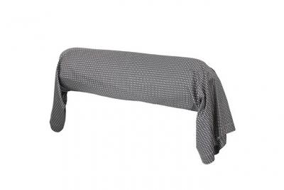 LINNEA  Taie de traversin 140x43 cm Satin de Coton Enzo Noir