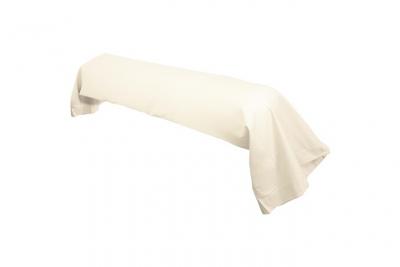 LINNEA Taie de traversin uni 100% coton alto 140x43 cm - Ivoire Cr&egrave;me