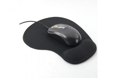 TRIXES Tapis de souris  Tapis de souris avec repose-poignet en gel confort noir 