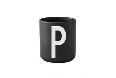 DESIGN LETTERS  Tasse en porcelaine Personal  - P - noir