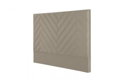 VENTE UNIQUE T&ecirc;te de lit - VENTE-UNIQUE - SUKIALI - Velours - Beige - 160x200 cm