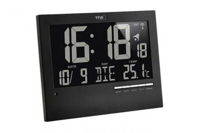 Tfa Dostmann 60.4508 Radio Wall Alarm Clock Noir