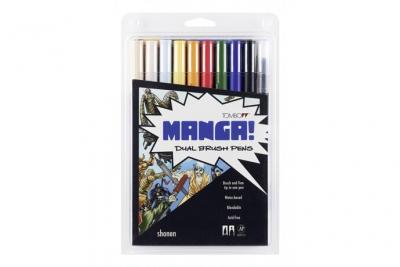 TOMBOW FRANCE & BENELUX Set de 10 feutres Tombow France & Benelux Abt Dual Manga Shonen