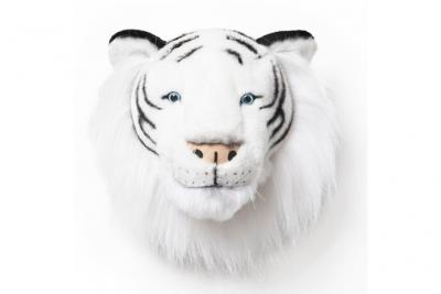 WILD & SOFT Troph&eacute;e peluche Tigre blanc Albert - Wild and Soft