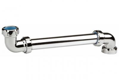 NICOLL Tubulure d&eacute;port siphon sortie arri&egrave;re - Filetage 33 x 42 mm - chrom&eacute;