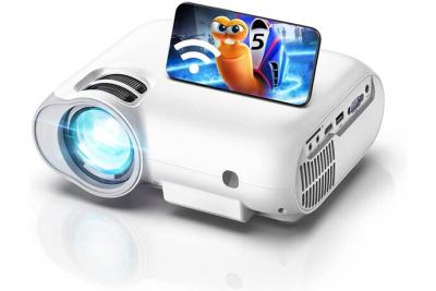 VENDOS85 Videoprojecteur 1080p full hd wifi bluetooth compatible avec hdmi vga usb blanc 